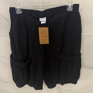 Black Women's 100%Linen Shorts